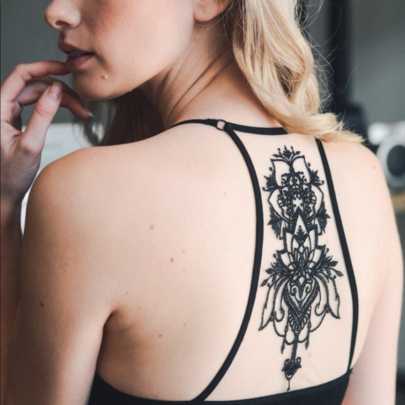 ⭐️LAST ONE⭐️ Tattoo Mesh Racerback Bralette - Picture 4 of 4